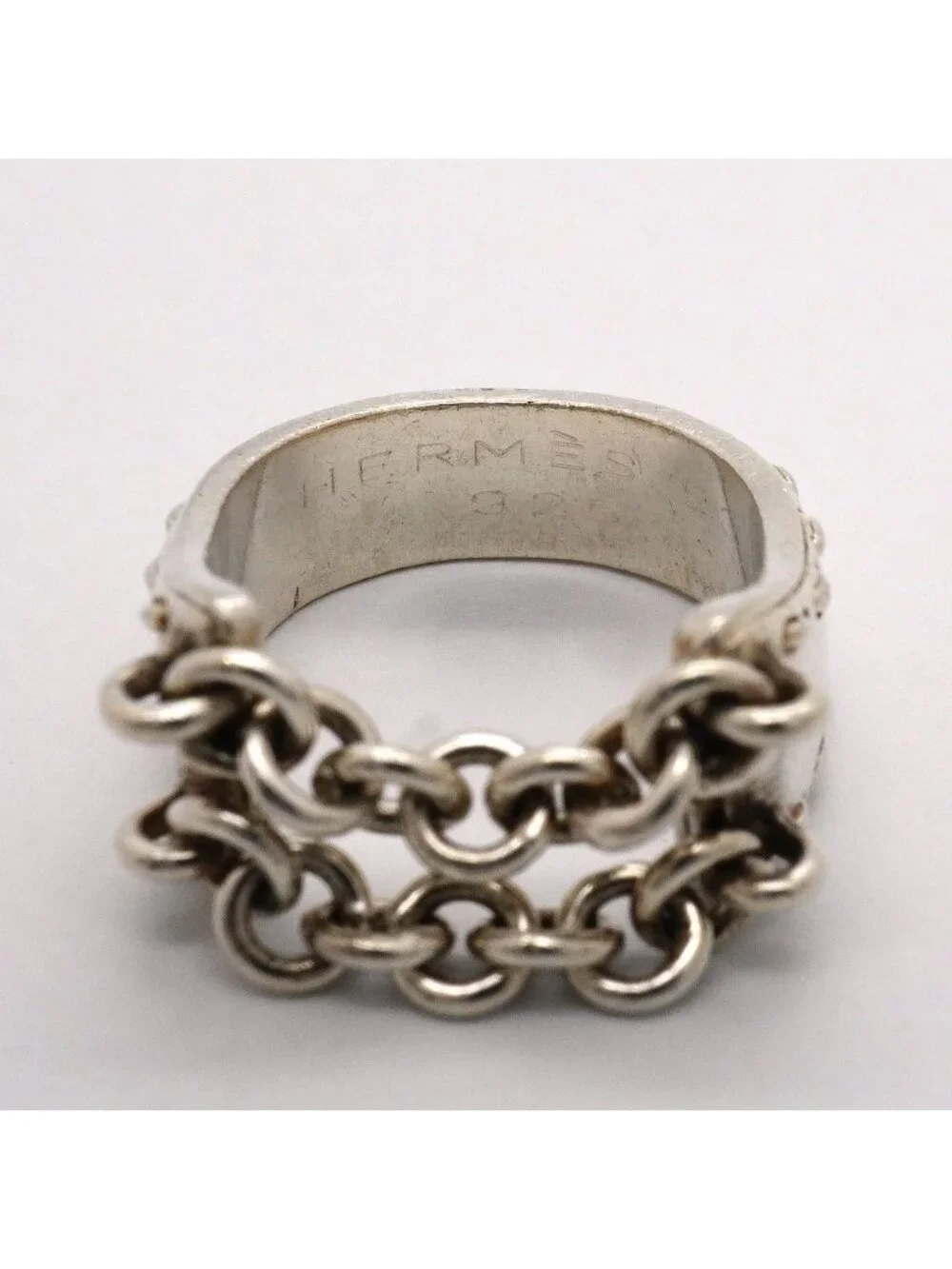 Hermes Ring Mexico Chain 925 Sterling Silver